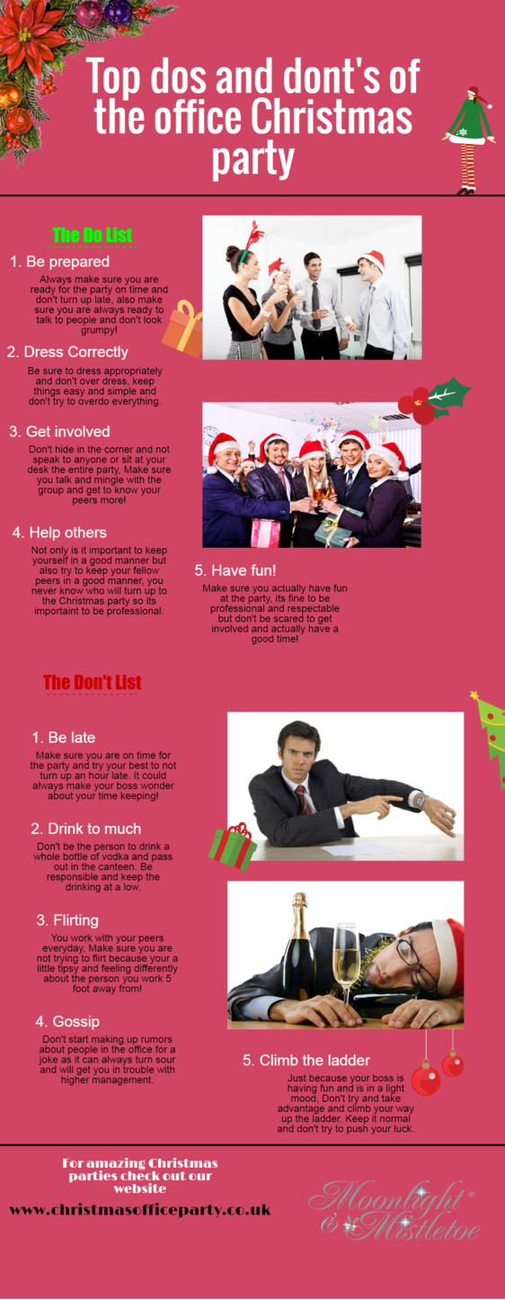 do's and don't at a office Christmas party