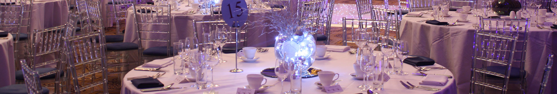decorated table in a venue