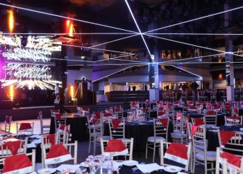 ICB Wolverhampton venue set up for Moonlight & Mistletoe Christmas party night 2026